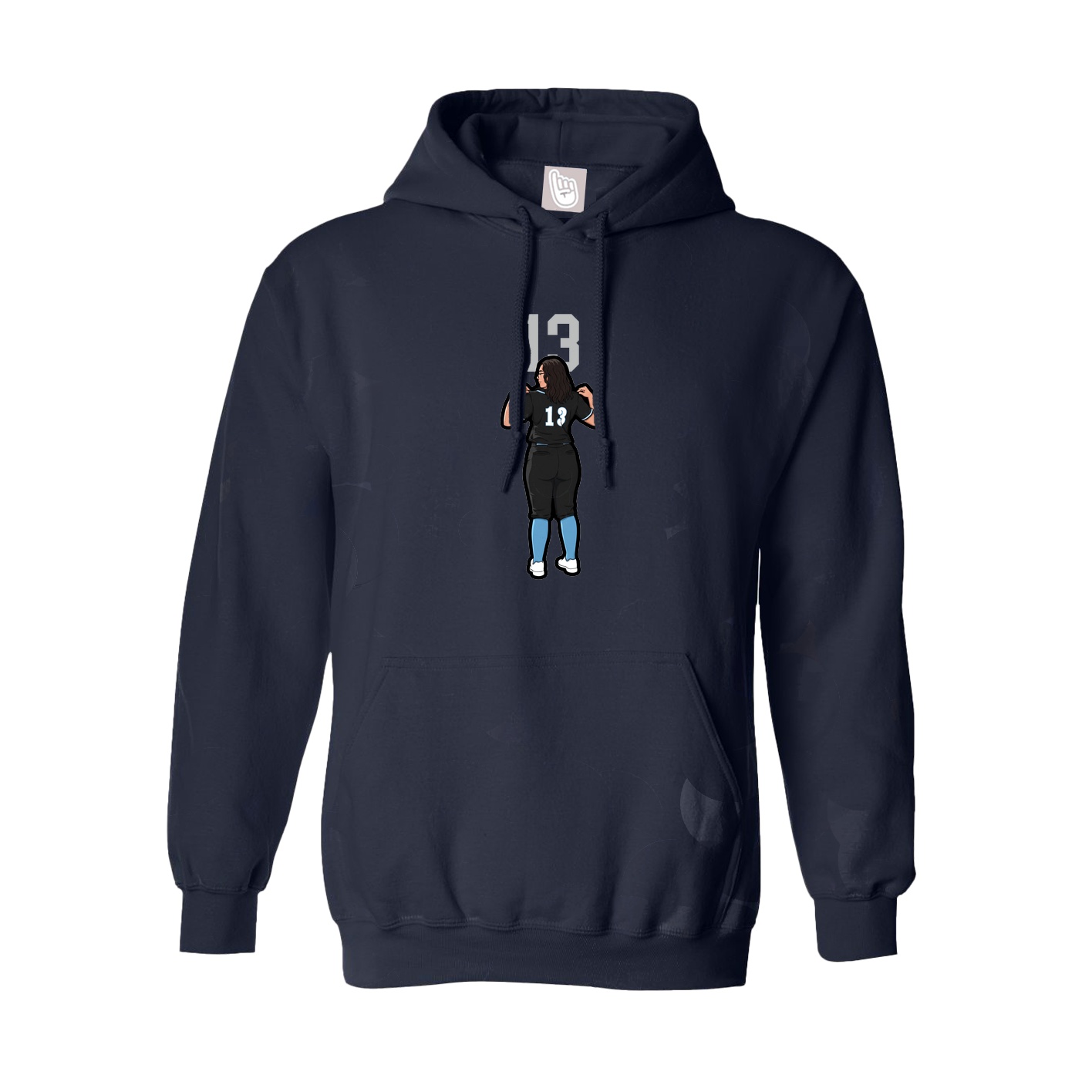 Youth Hoodie — Number Top in Navy