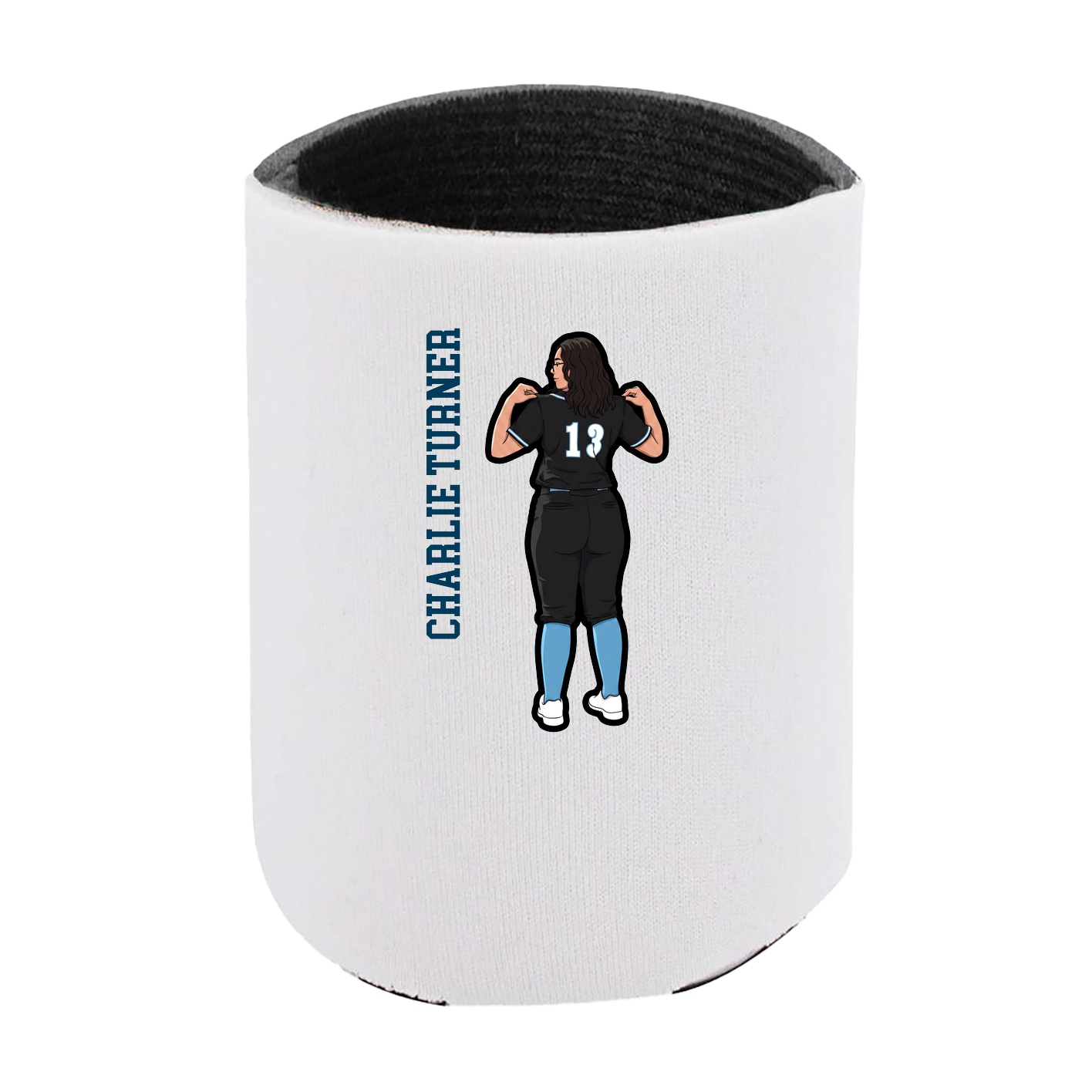Can Holder — Name Vertical in White