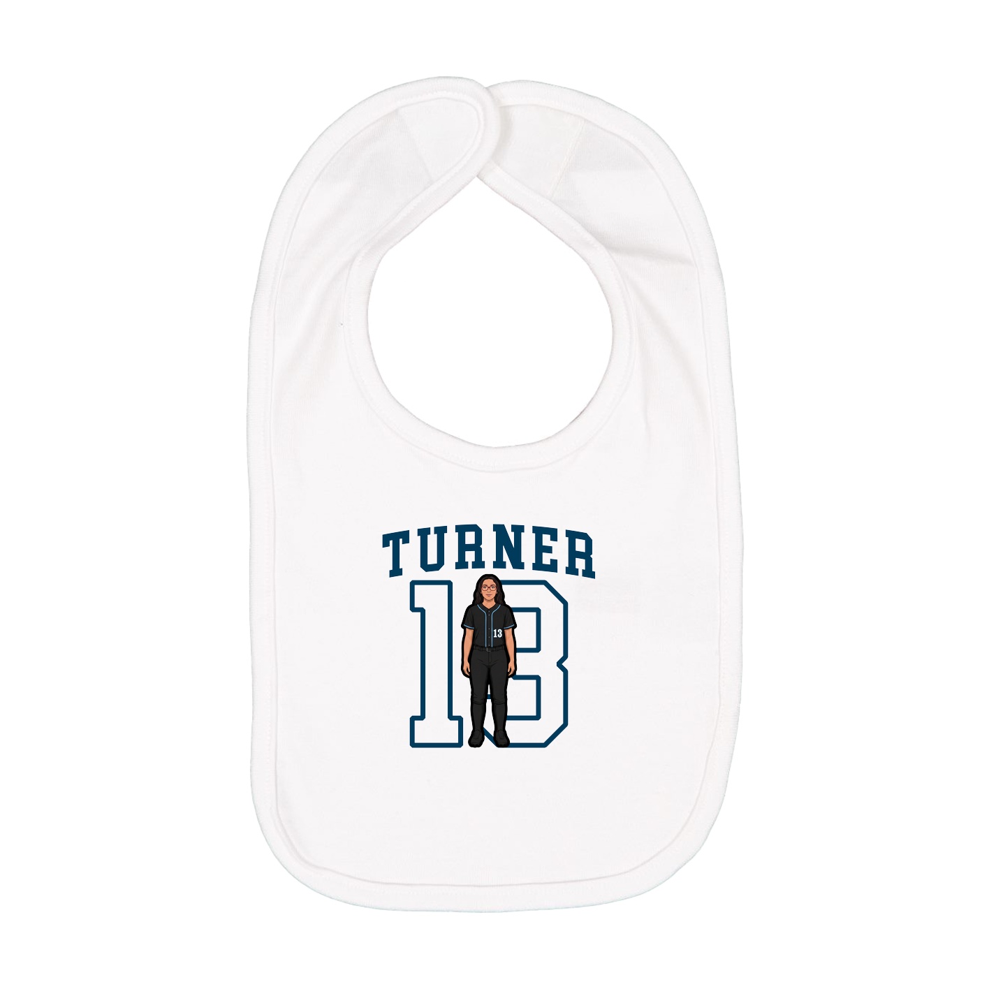 Infant Bib — Shirsey in White