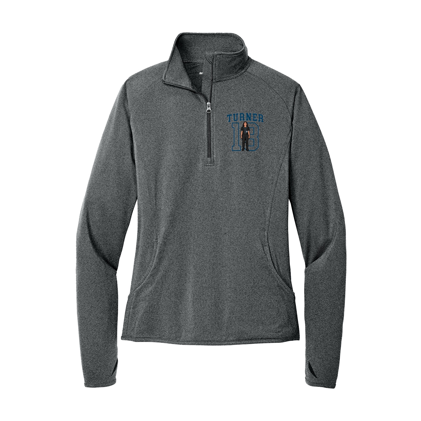 Women's Q-Zip Pullover — Shirsey in Grey