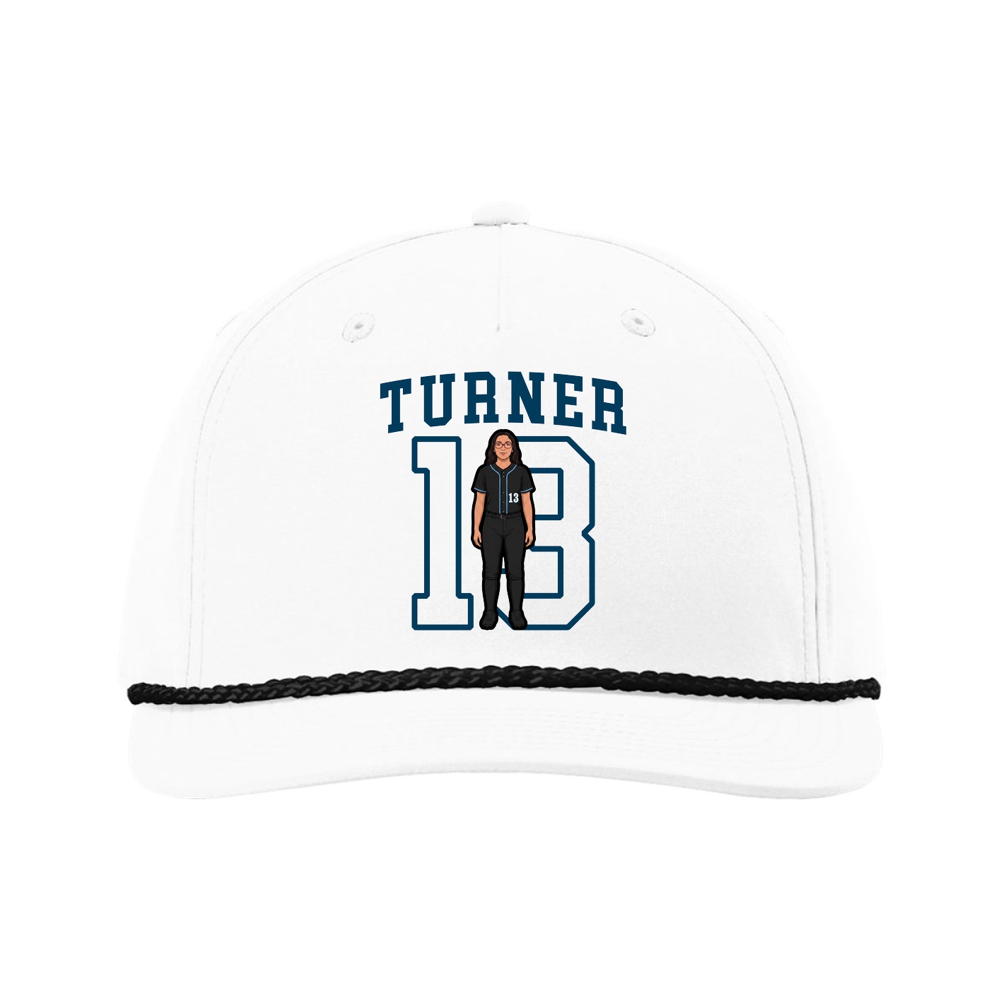 Five-Panel Classic Rope Cap — Shirsey in White