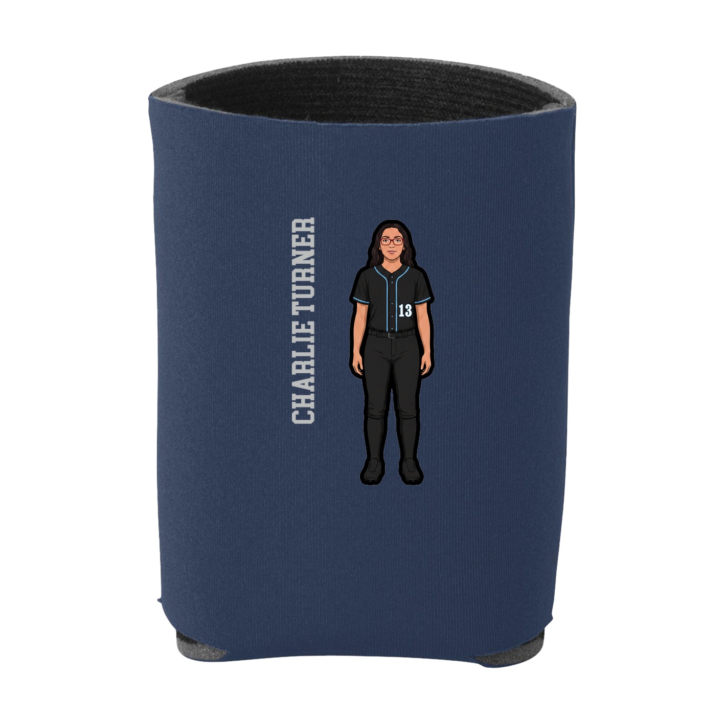 Can Holder — Name Vertical in Navy