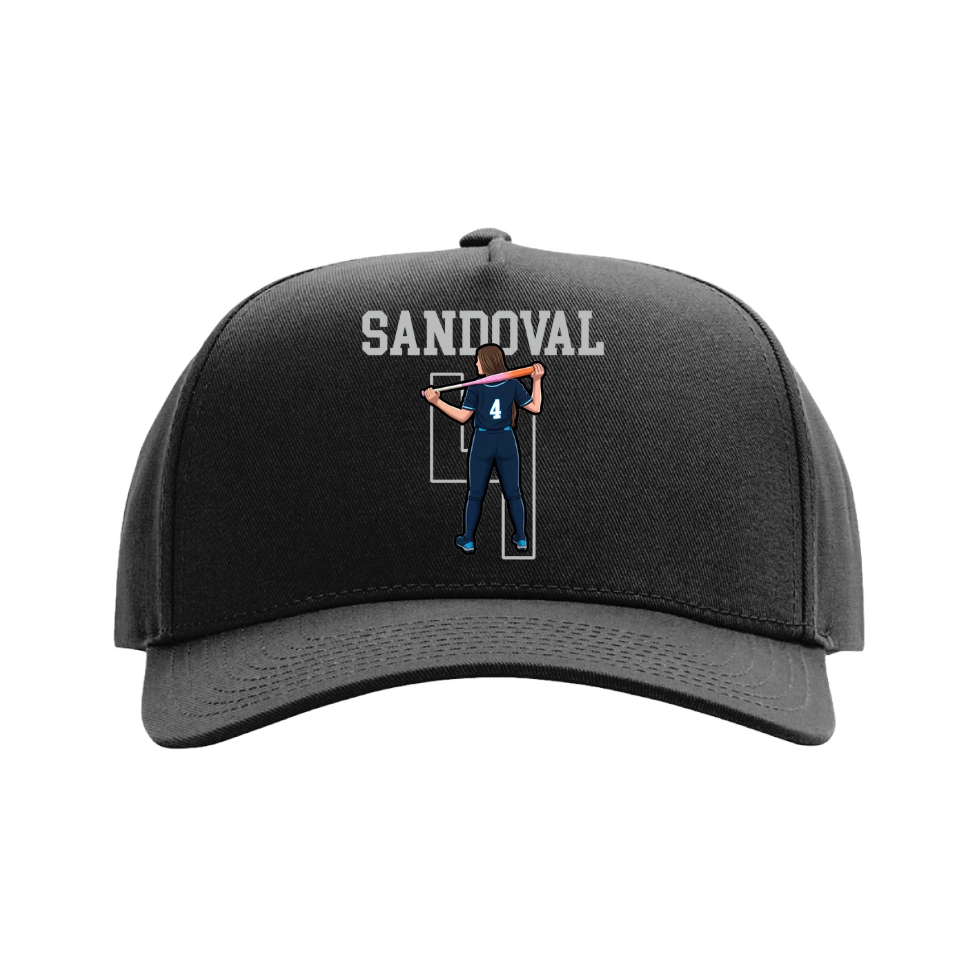 Full Fabric Five-Panel Champ Cap — Shirsey in Black
