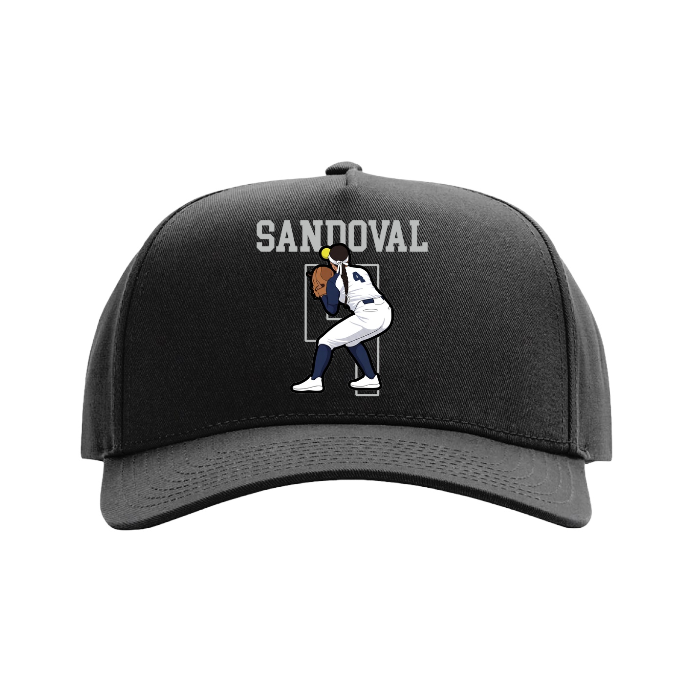 Full Fabric Five-Panel Champ Cap — Shirsey in Black