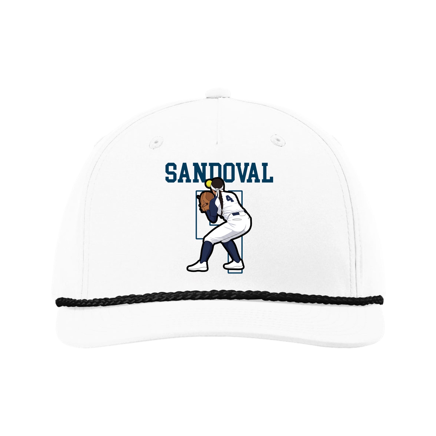 Five-Panel Classic Rope Cap — Shirsey in White