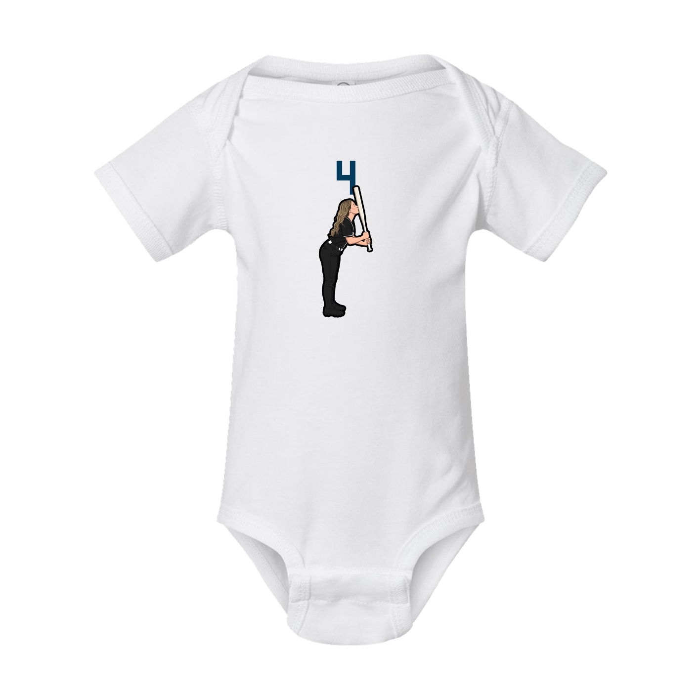 Baby Onesie — Number Top in White