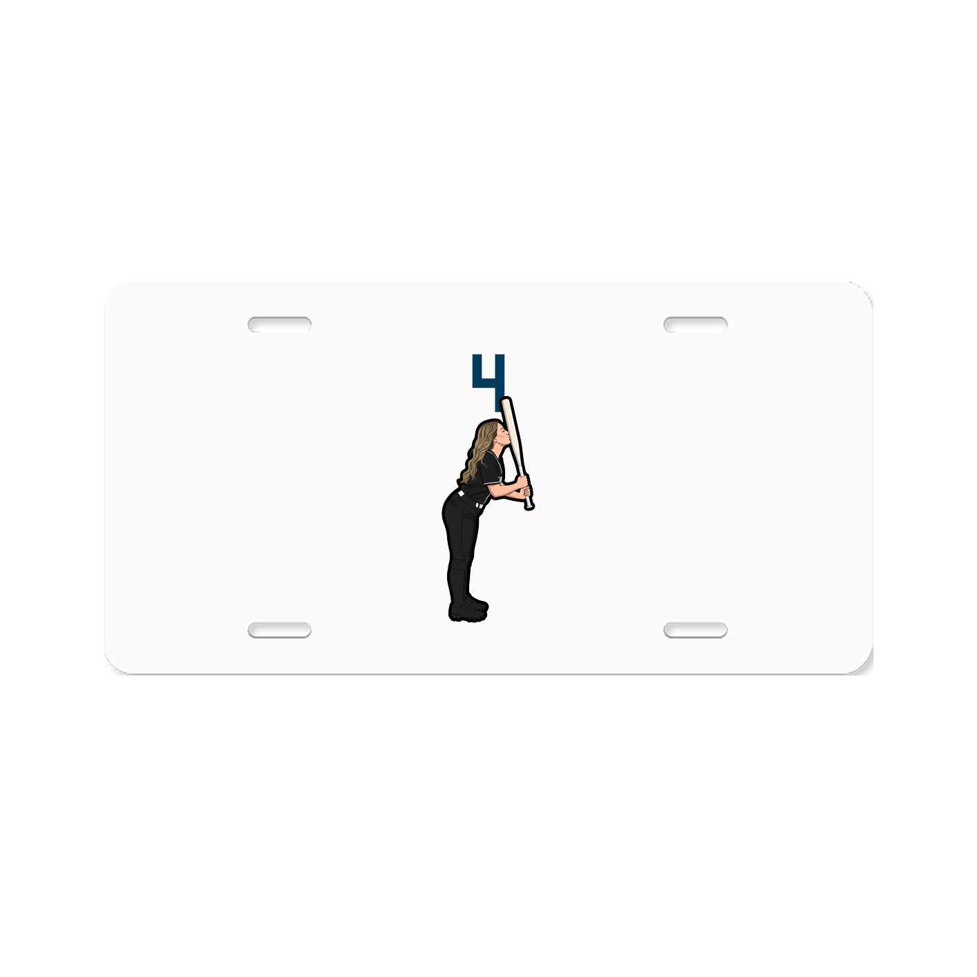 License Plate — Number Top in Classic