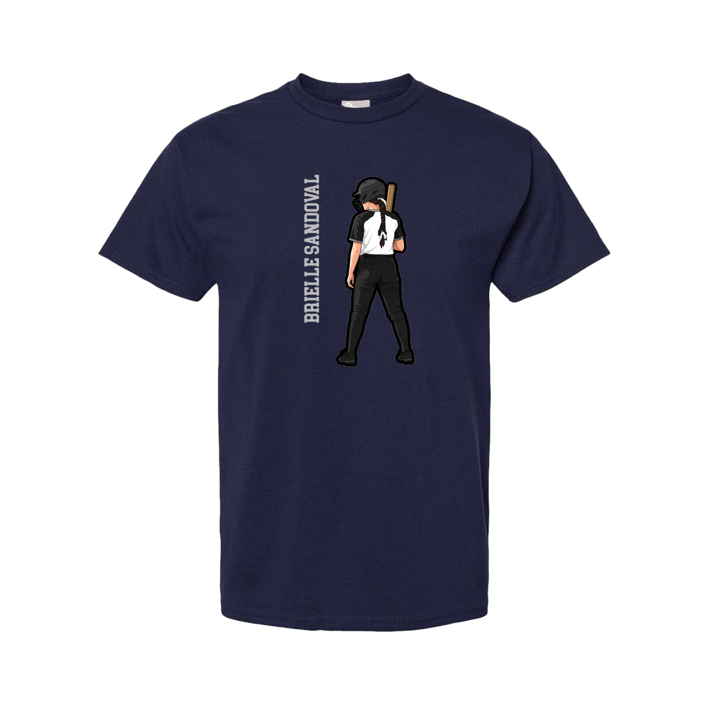 Youth Tee — Name Vertical in Navy