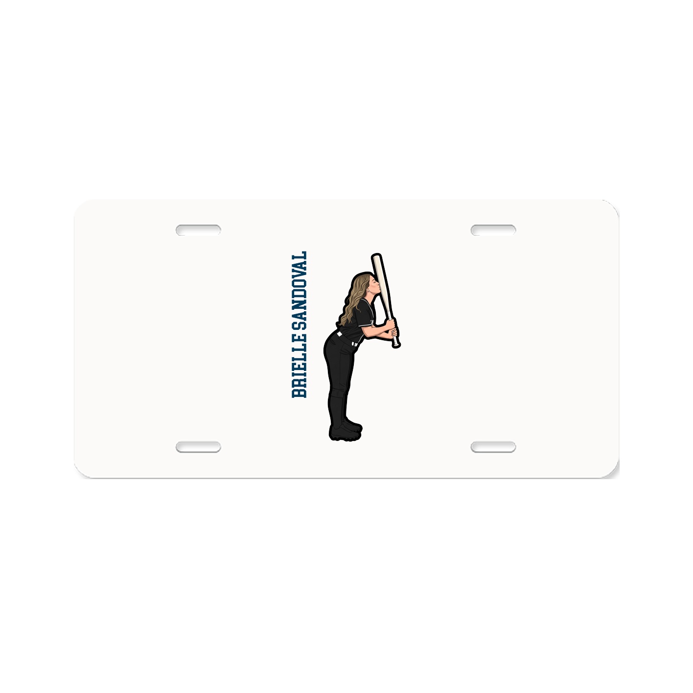 License Plate — Name Vertical in Classic