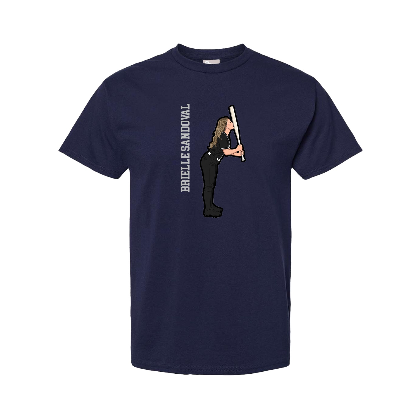 Tee — Name Vertical in Navy
