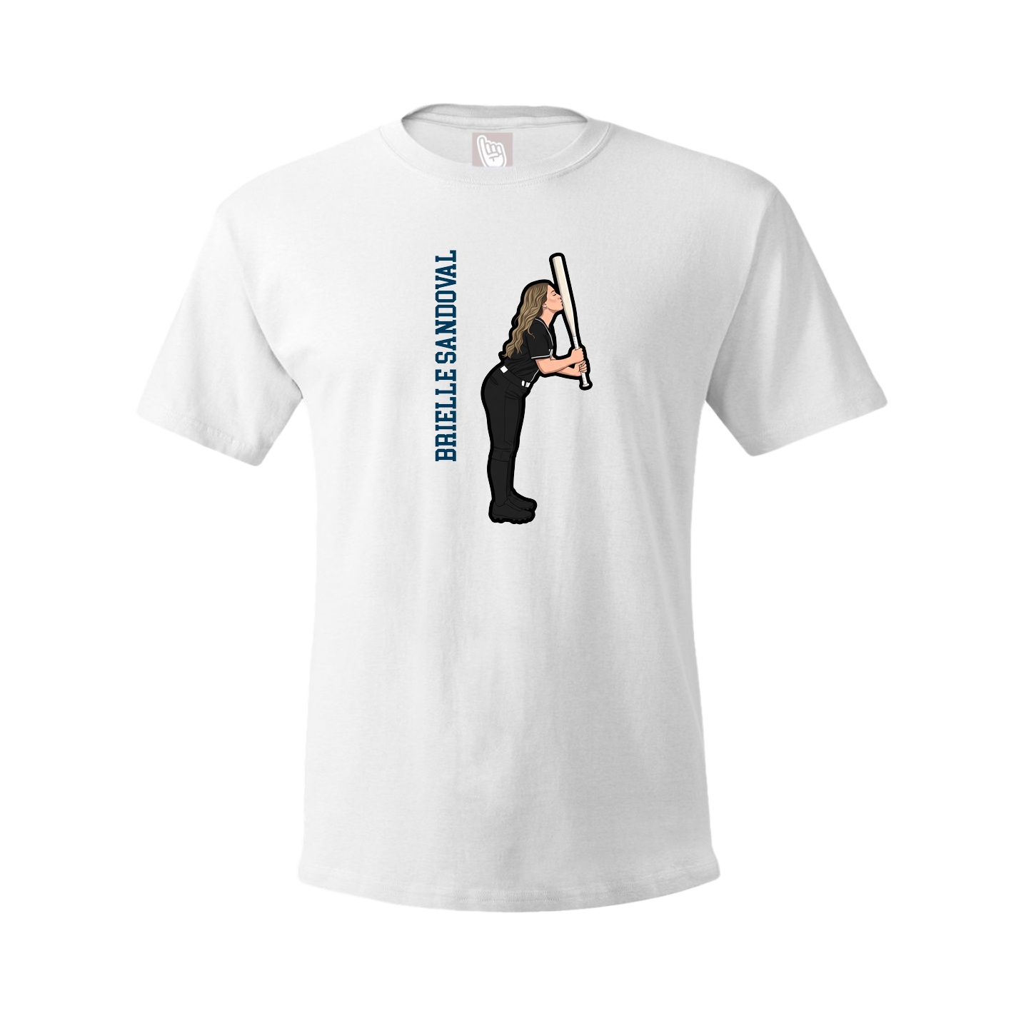 Youth Tee — Name Vertical in White