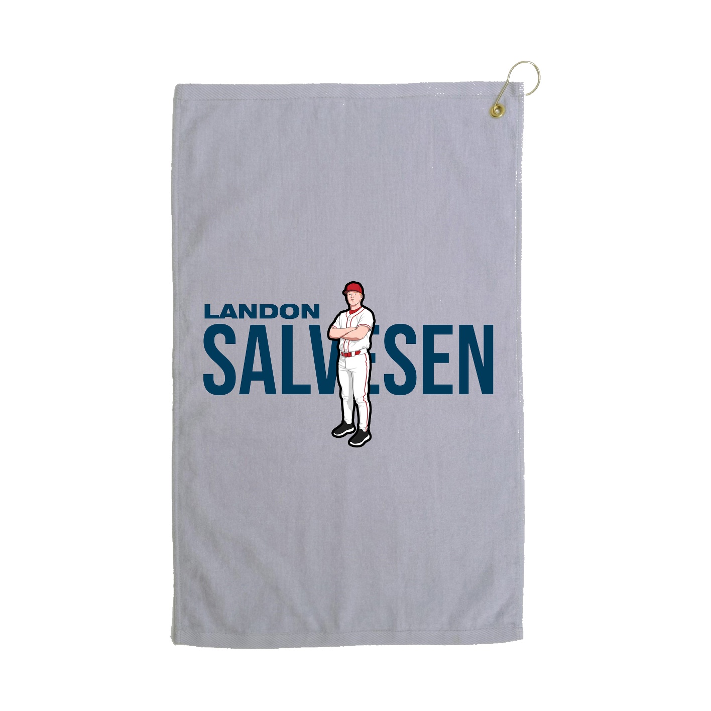 Golf Towel — Player Name in Grey