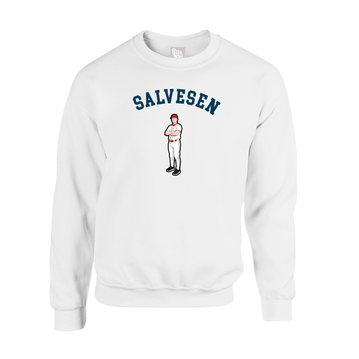 Fleece Crew — Shirsey Arch in White