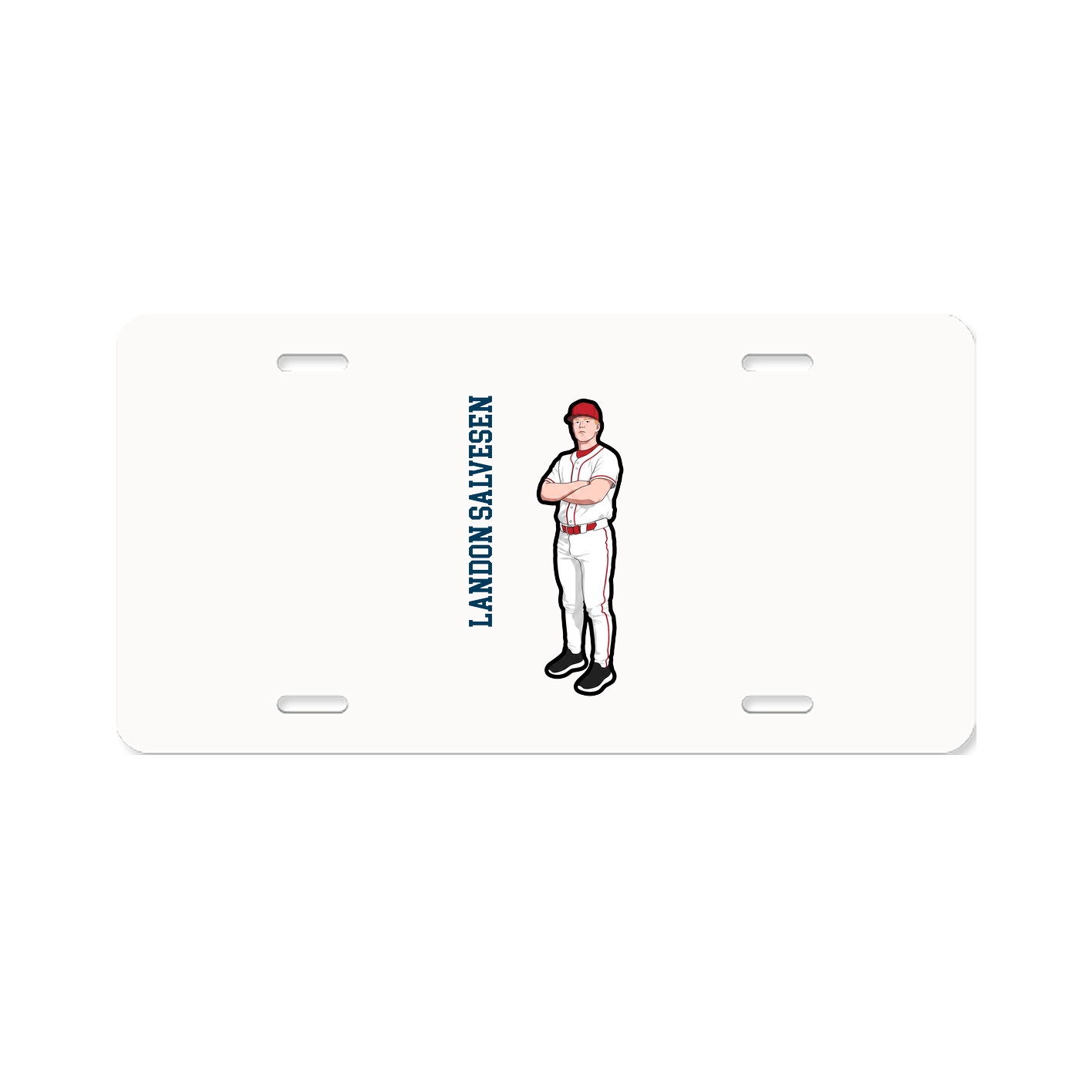License Plate — Name Vertical in Classic