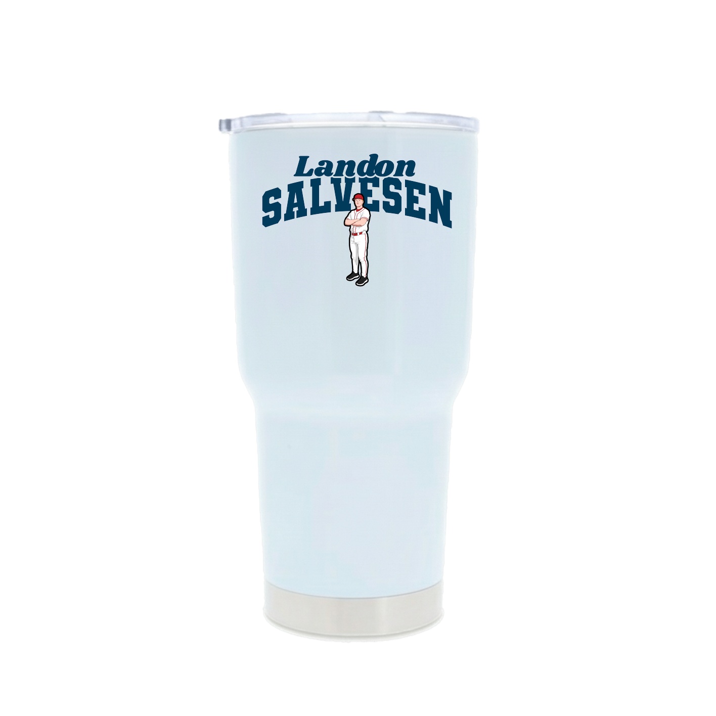 30oz Stainless Steel Tumbler — Signature Arch in White