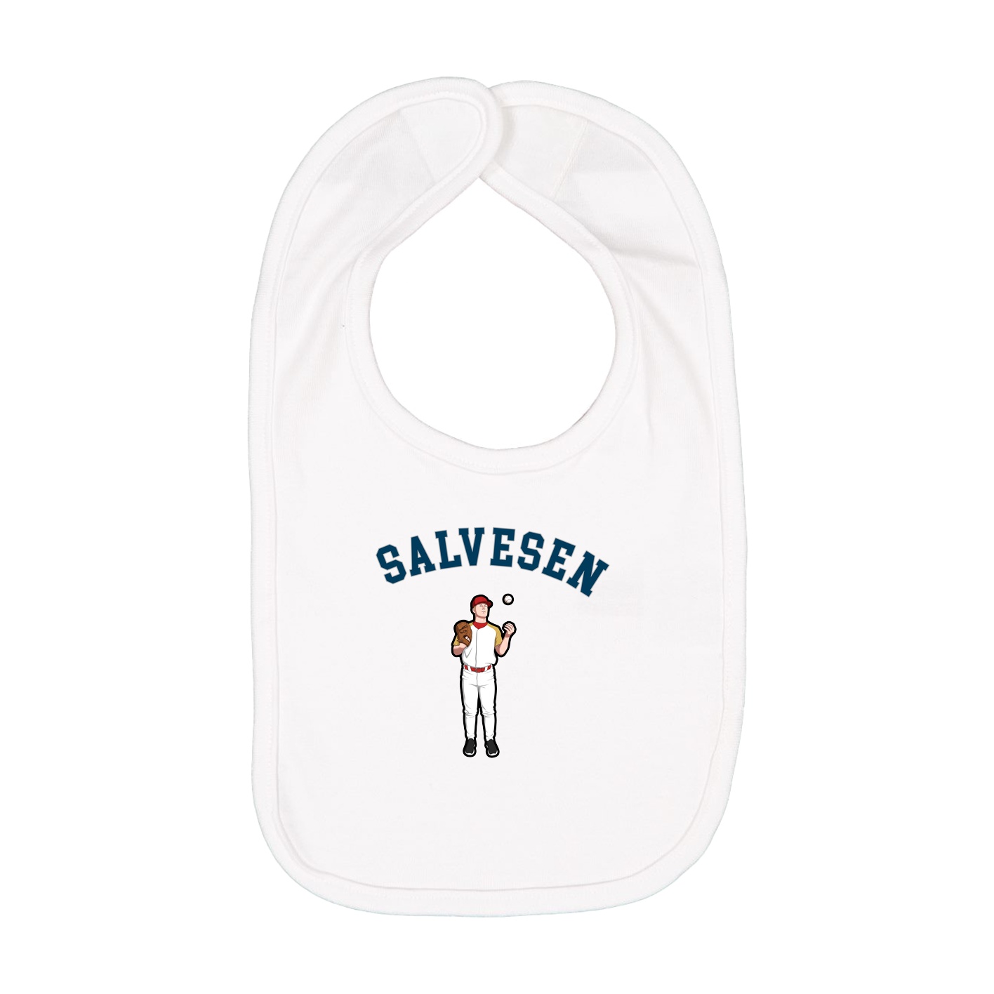 Infant Bib — Shirsey Arch in White
