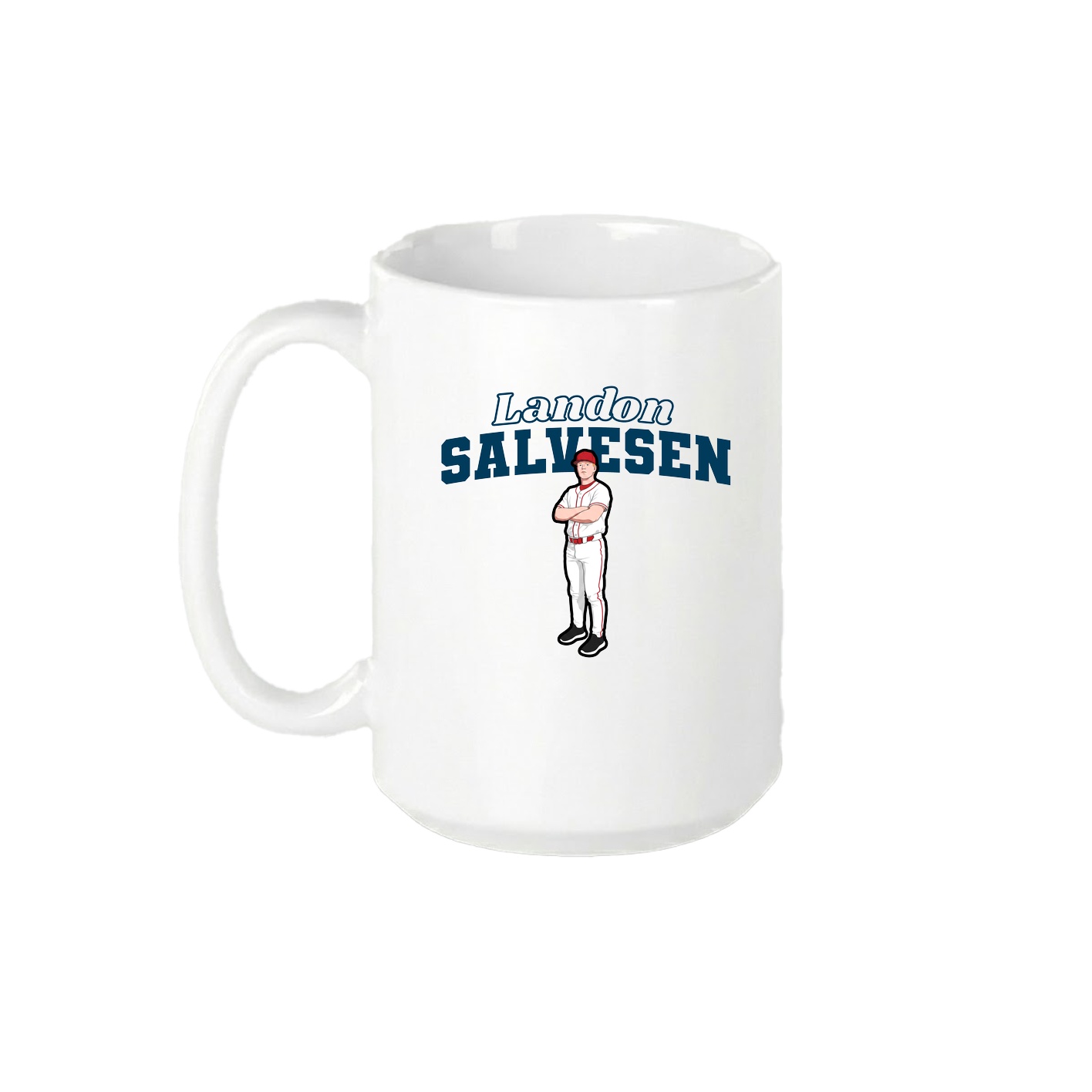 15oz Coffee Mug — Name Arch in White