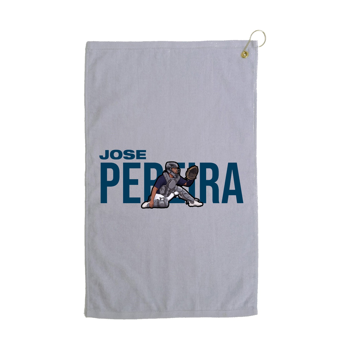 Golf Towel — Player Name in Grey