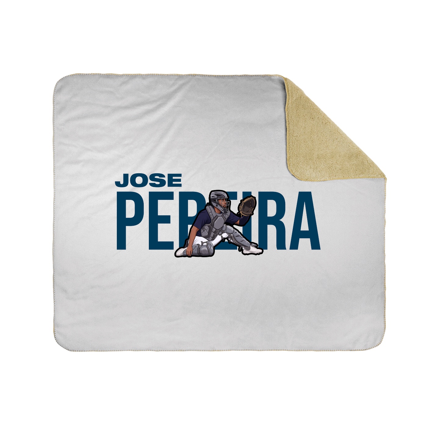 Throw Blanket — Player Name in White