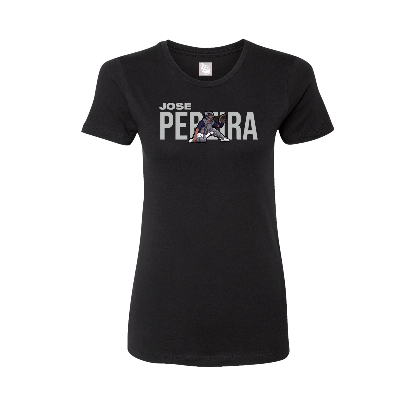 Fitted Women's Tee — Player Name in Black
