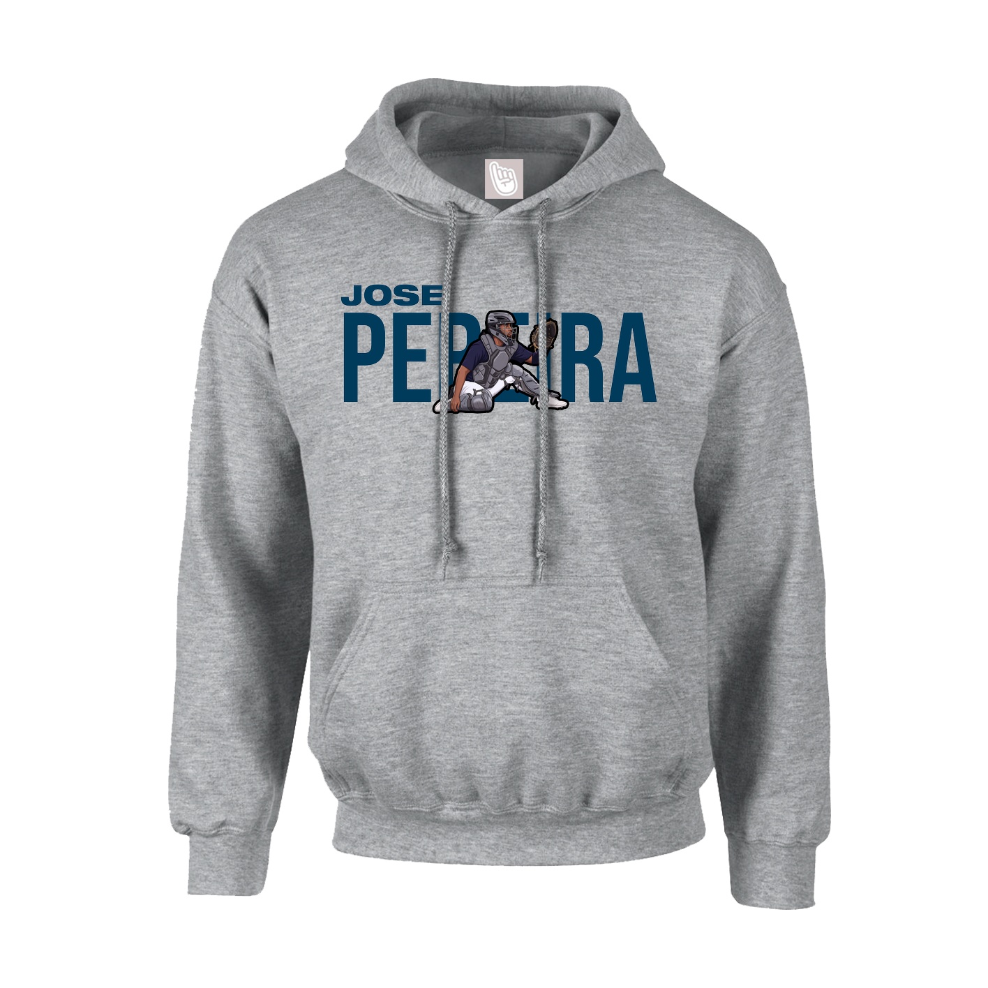 Hoodie — Player Name in Grey
