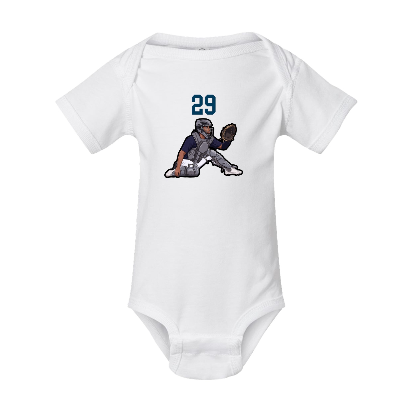 Baby Onesie — Number Top in White