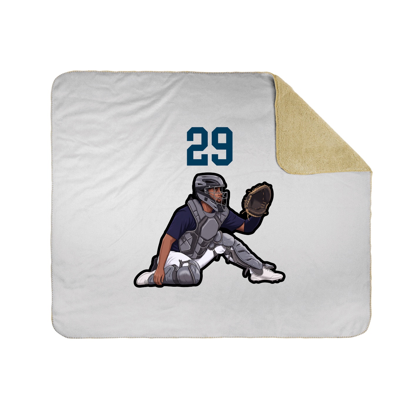 Throw Blanket — Number Top in White