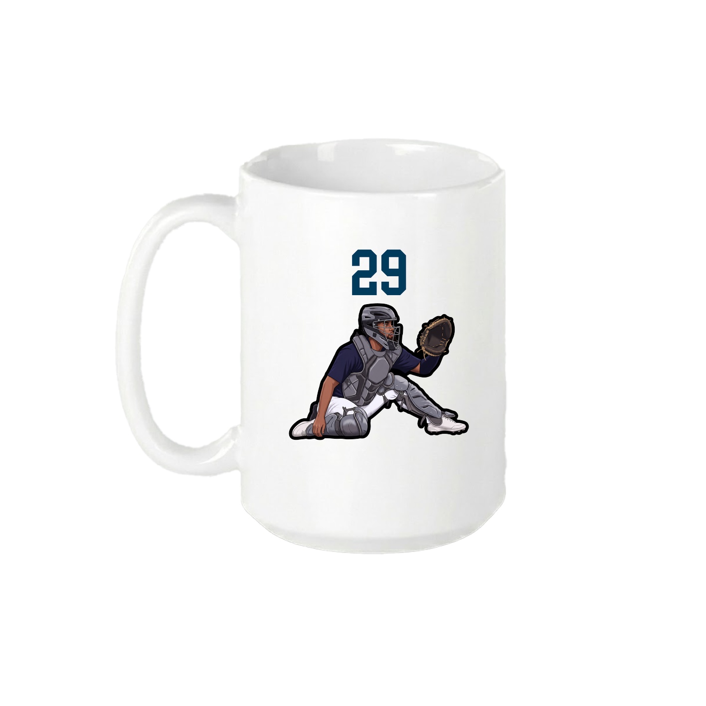 15oz Coffee Mug — Number Top in White