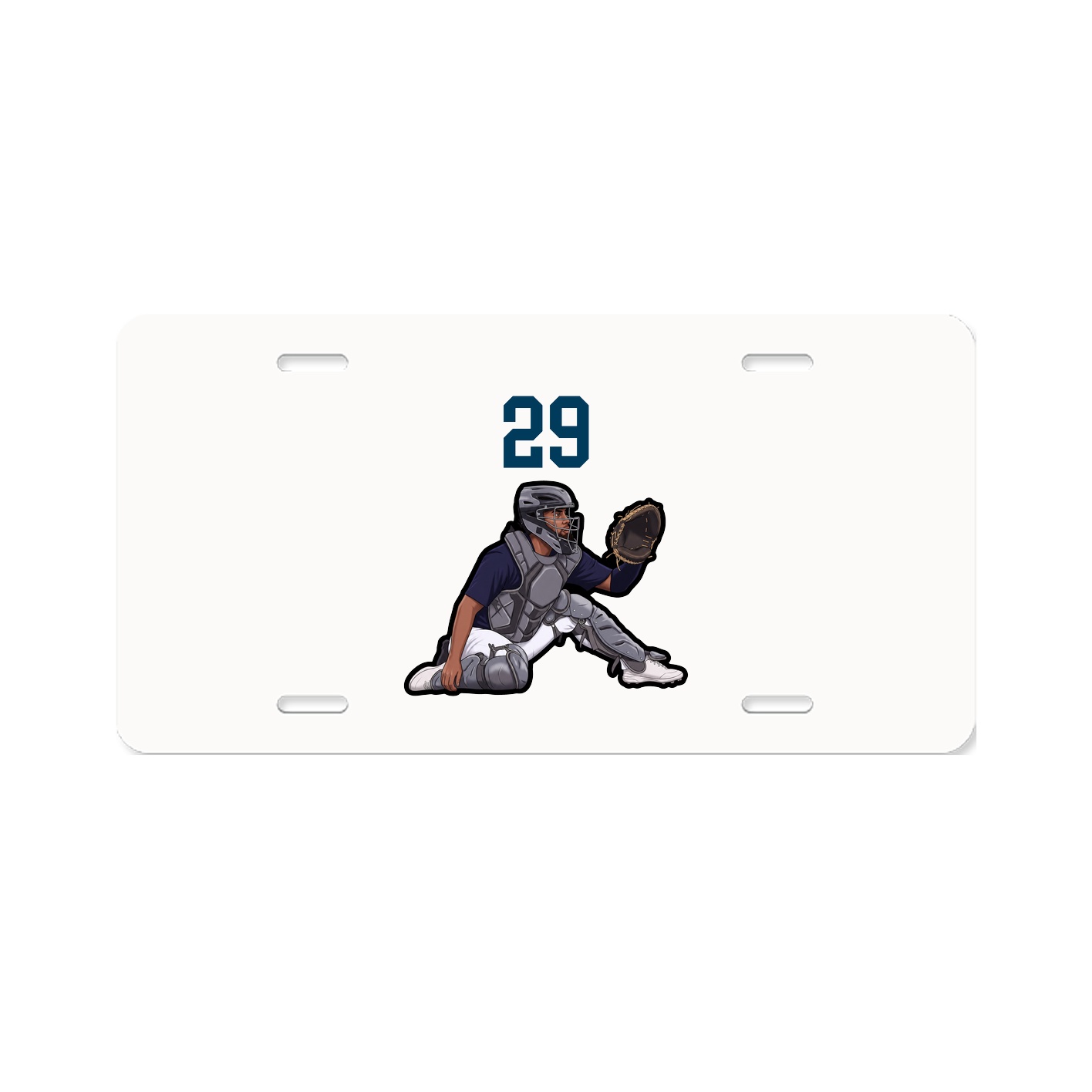License Plate — Number Top in Classic