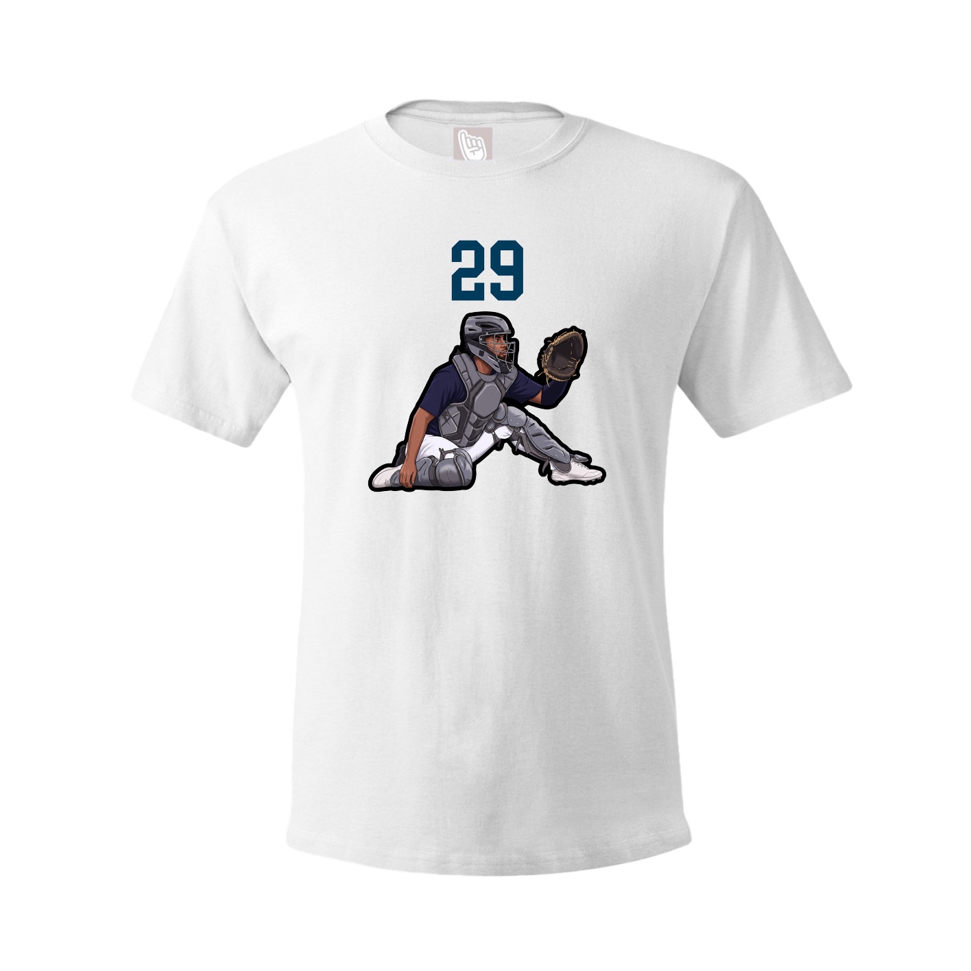 Youth Tee — Number Top in White