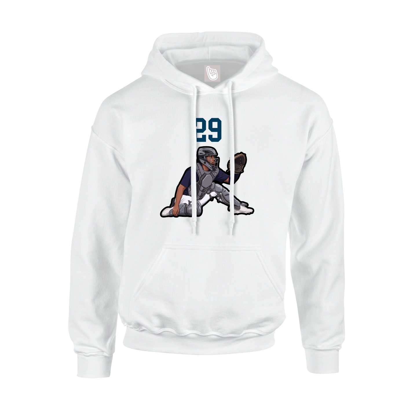 Hoodie — Number Top in White