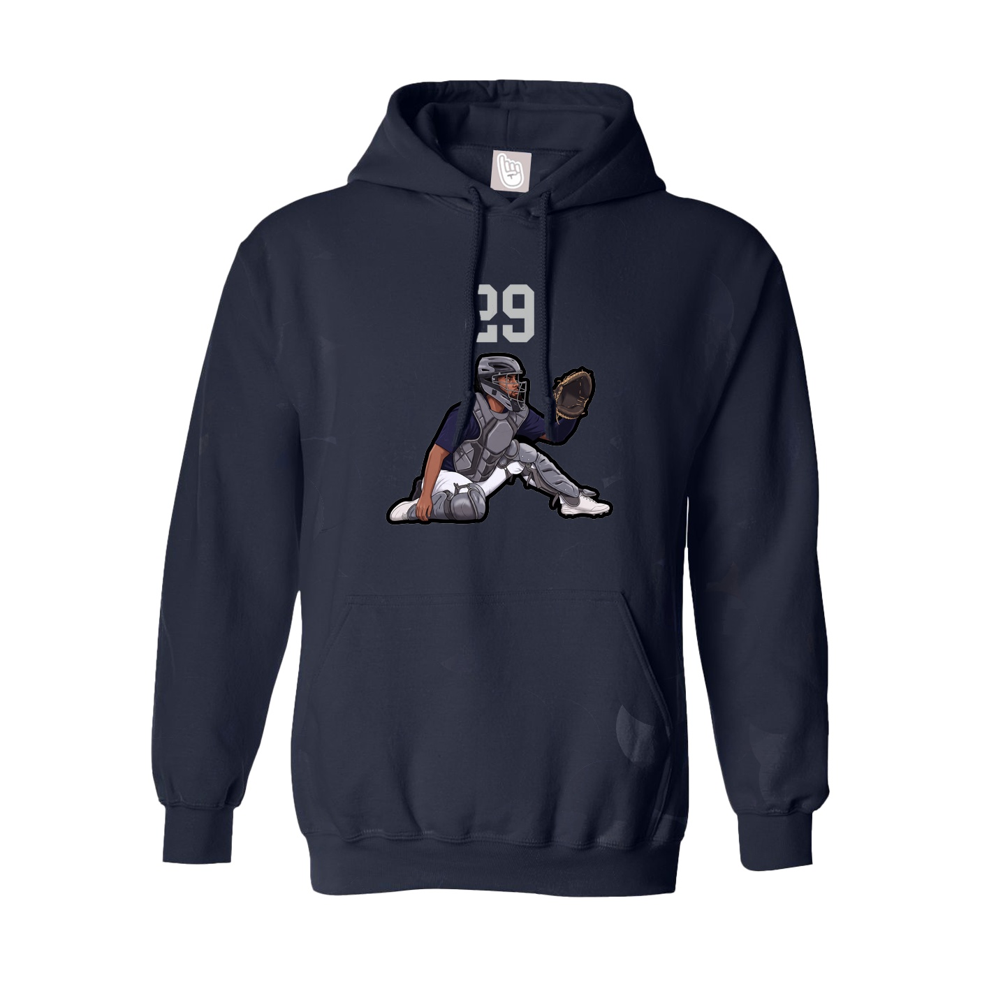 Youth Hoodie — Number Top in Navy