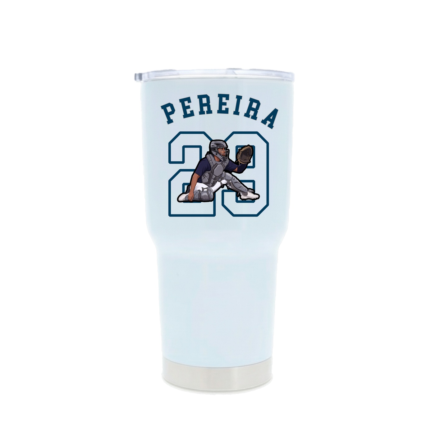 30oz Stainless Steel Tumbler — Shirsey Arch in White
