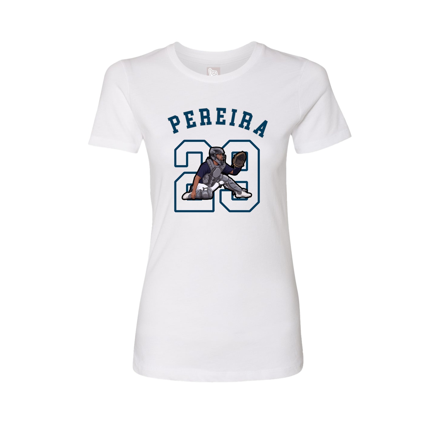Fitted Women's Tee — Shirsey Arch in White