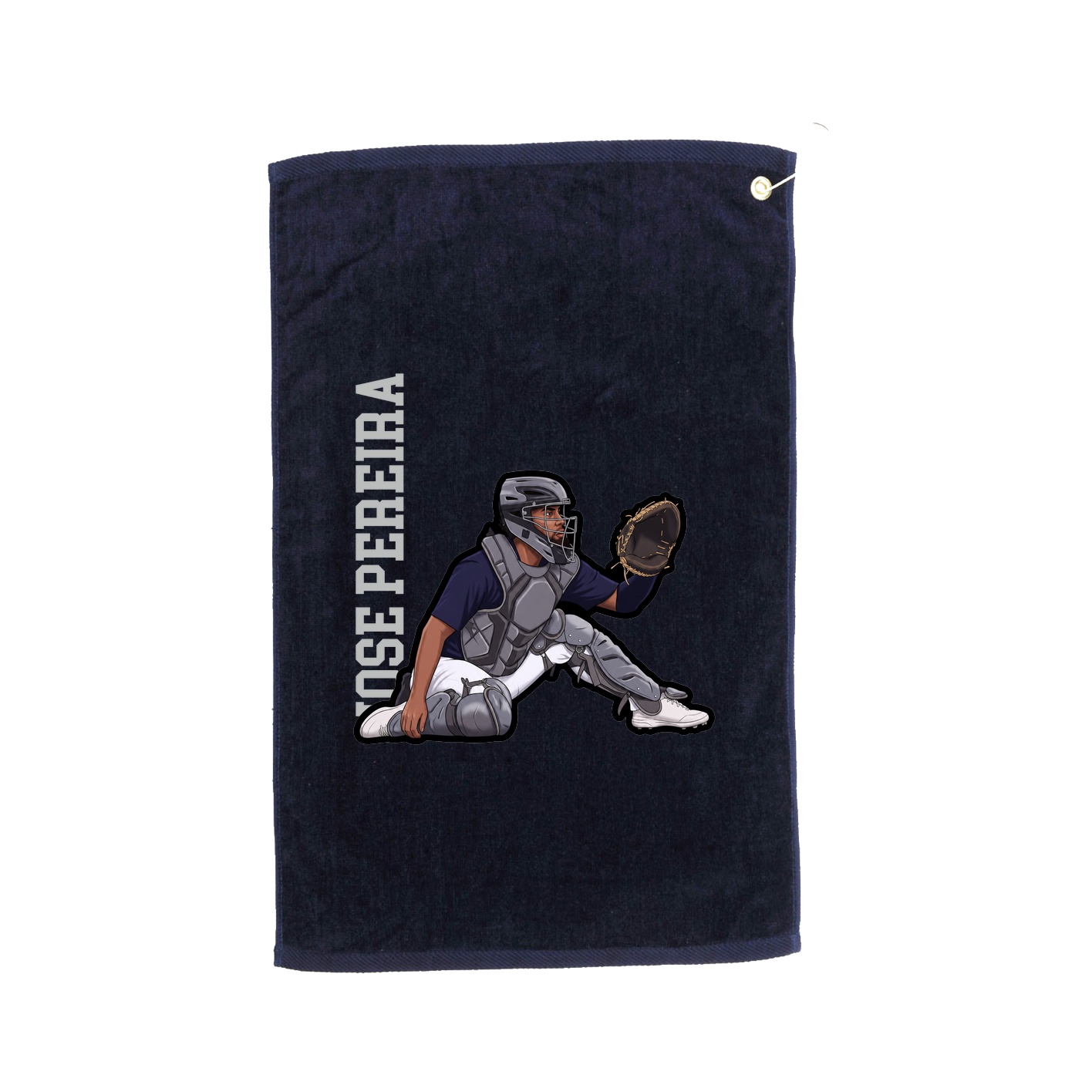 Golf Towel — Name Vertical in Navy