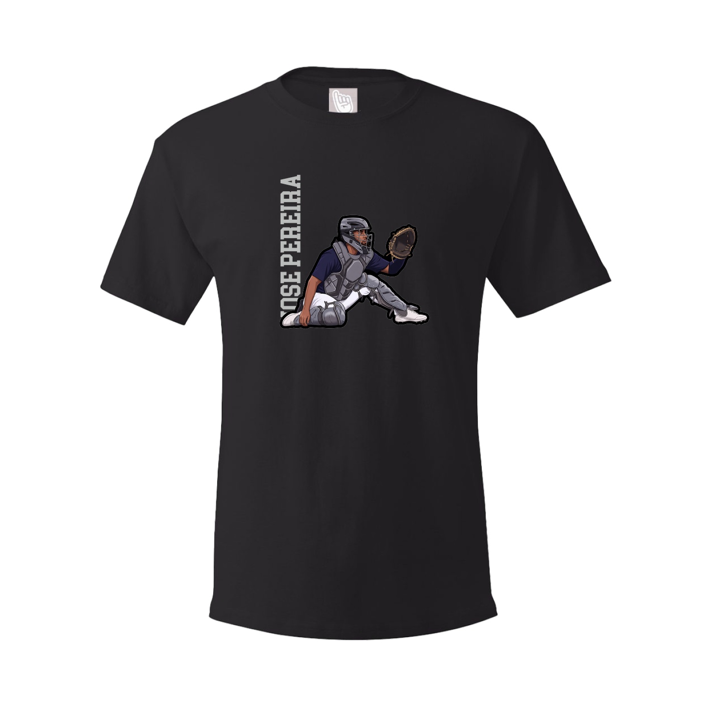 Youth Tee — Name Vertical in Black