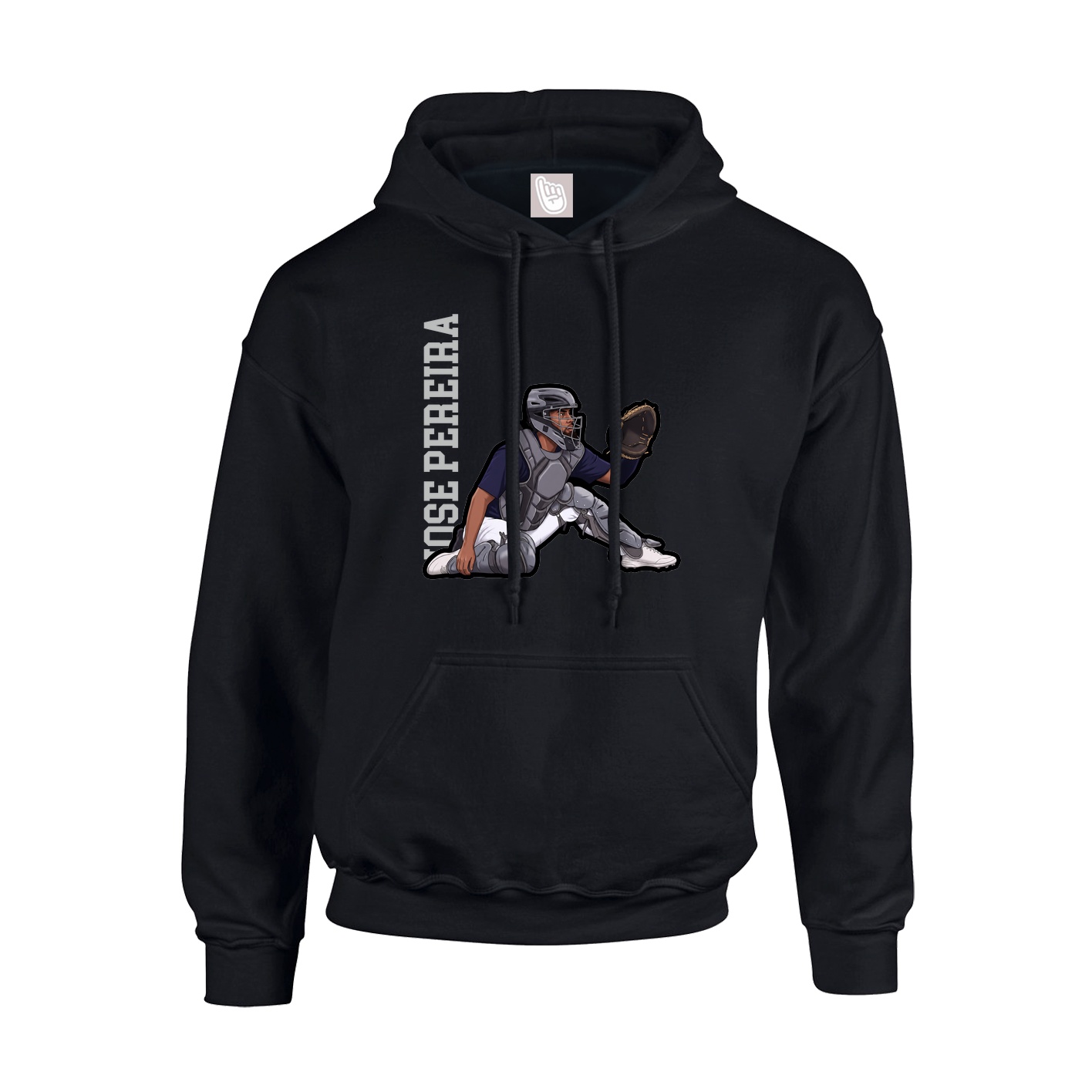 Youth Hoodie — Name Vertical in Black
