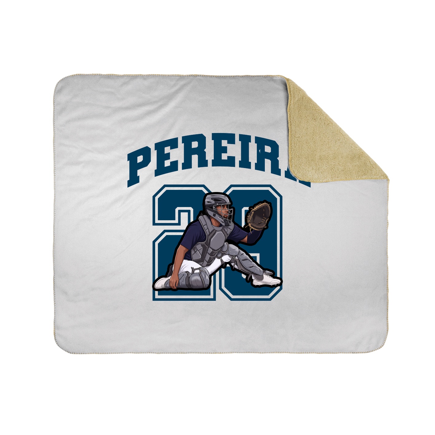Throw Blanket — Number in White