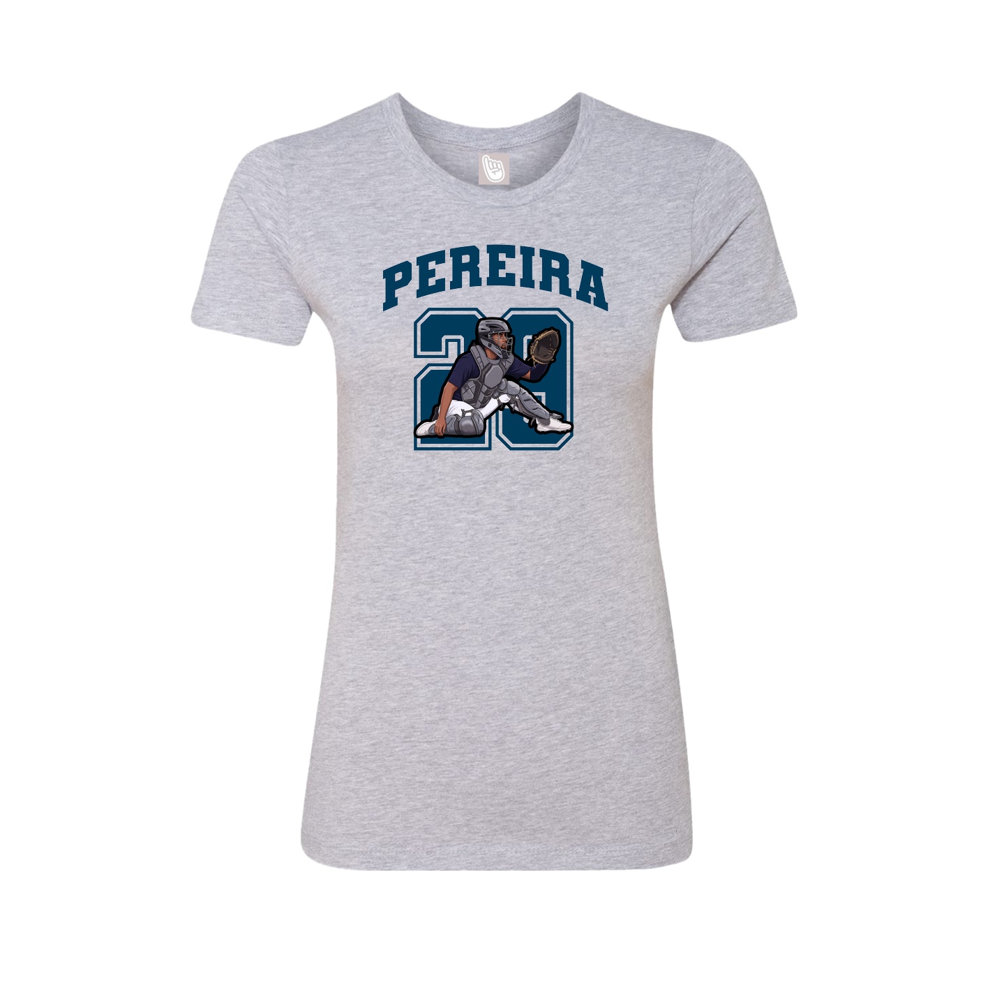 Fitted Women's Tee — Number in Grey
