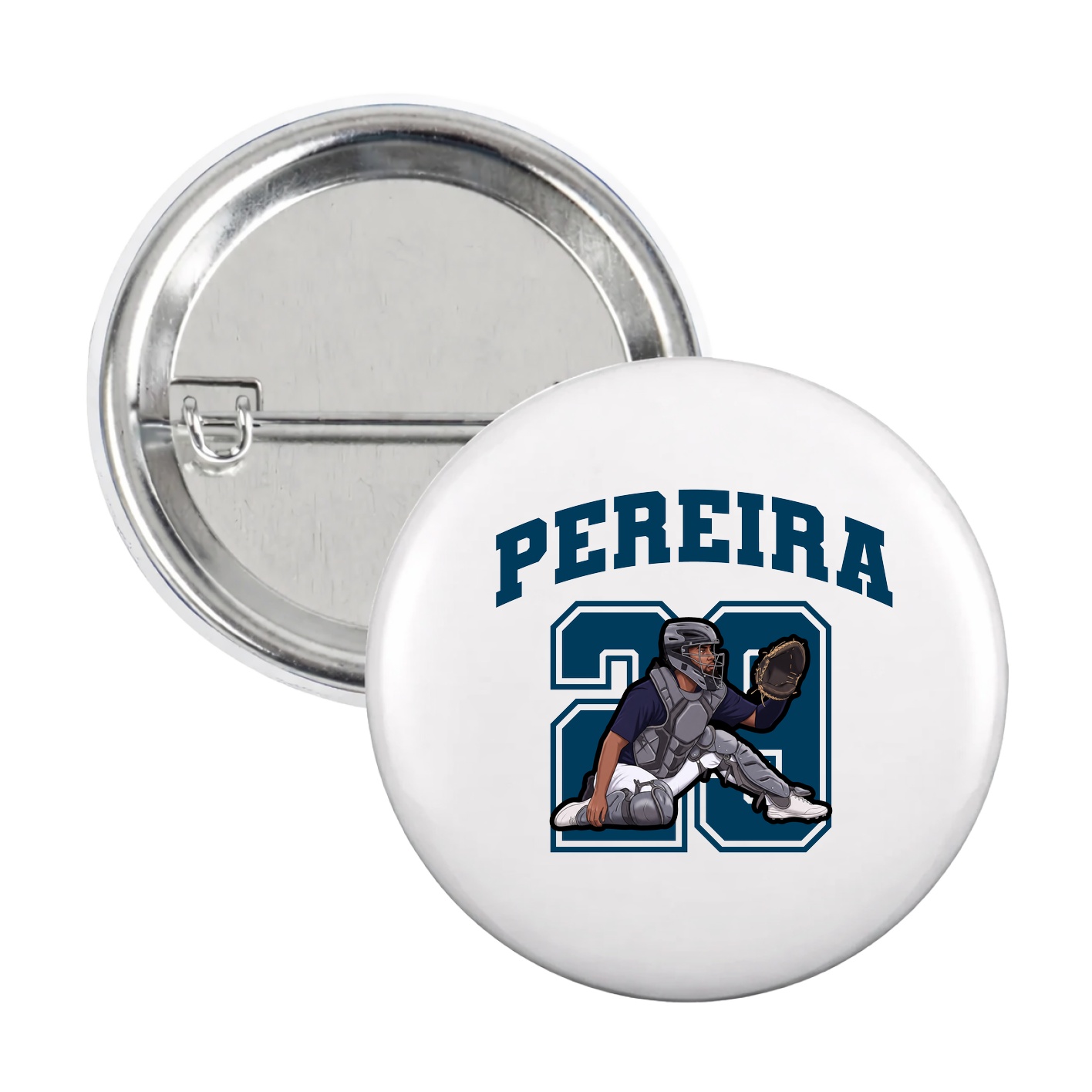 Game Day Button — Number in White