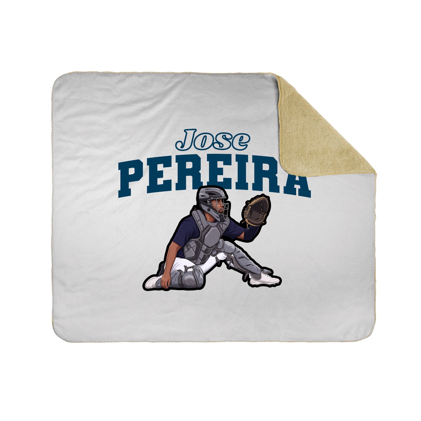 Throw Blanket — Name Arch in White