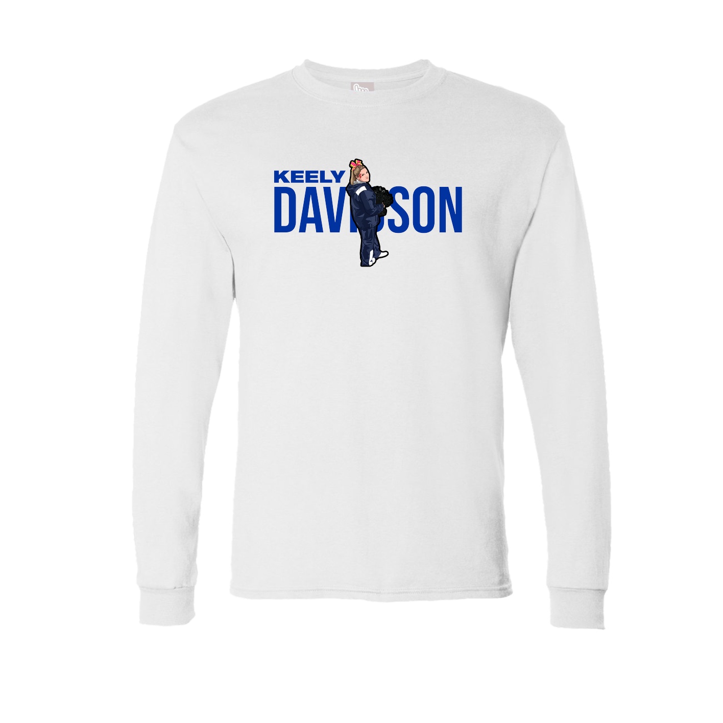 Long Sleeve Tee — Player Name in White