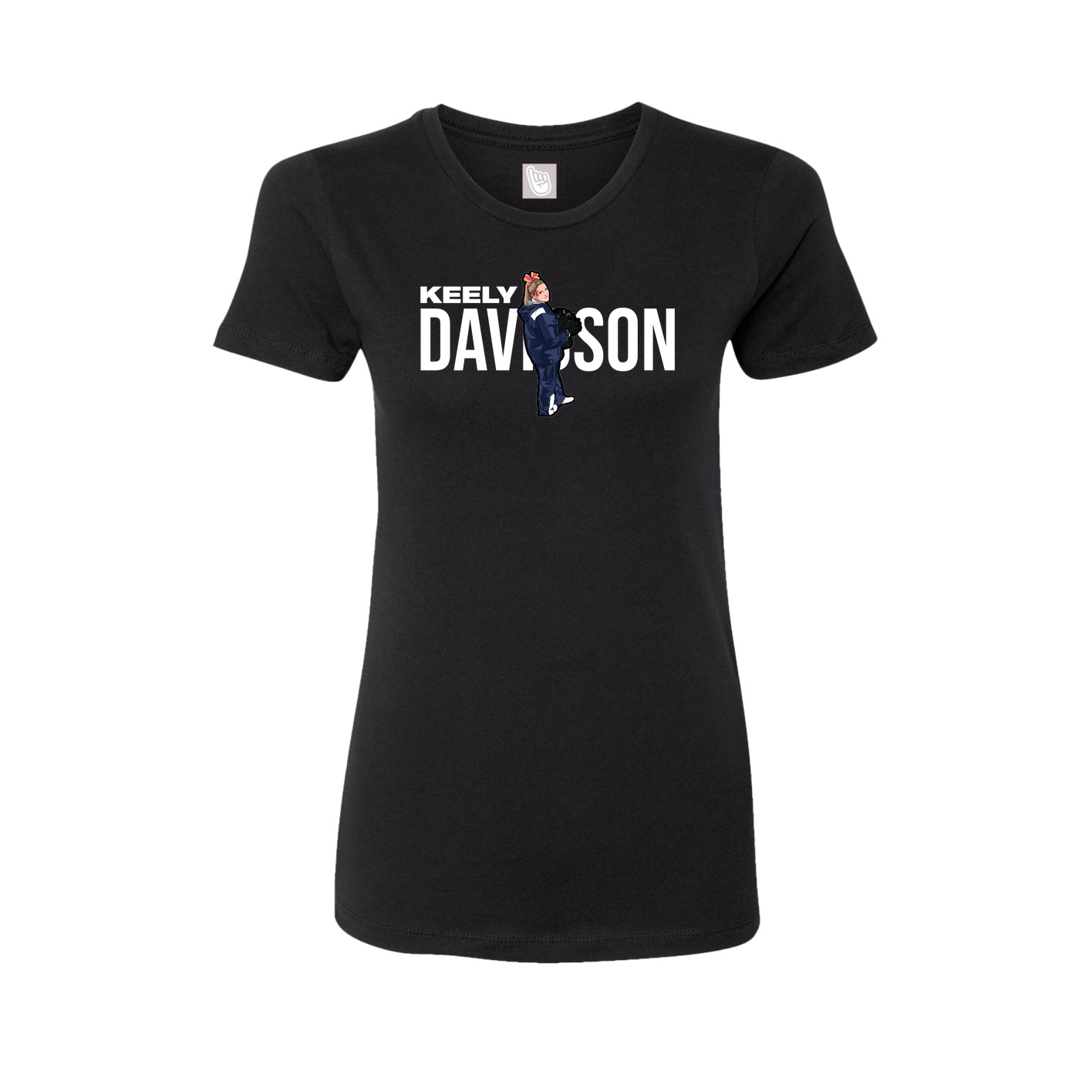 Fitted Women's Tee — Player Name in Black