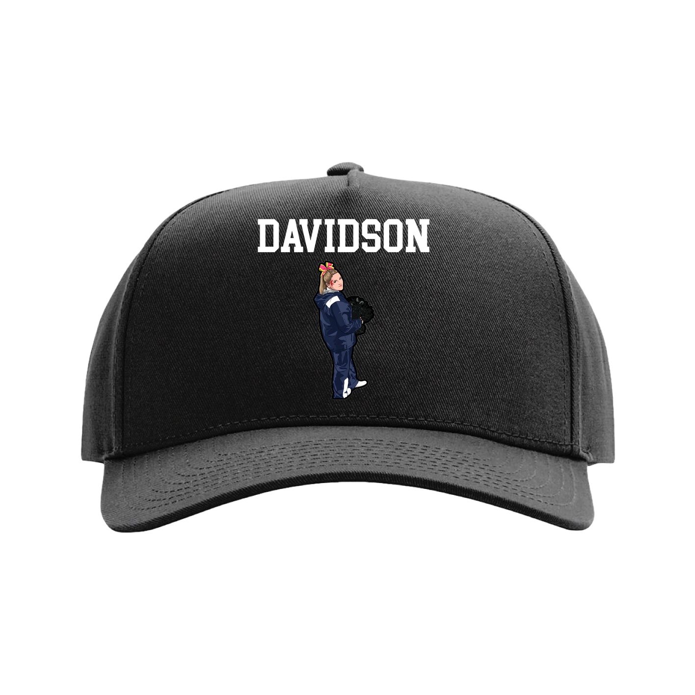 Full Fabric Five-Panel Champ Cap — Shirsey in Black