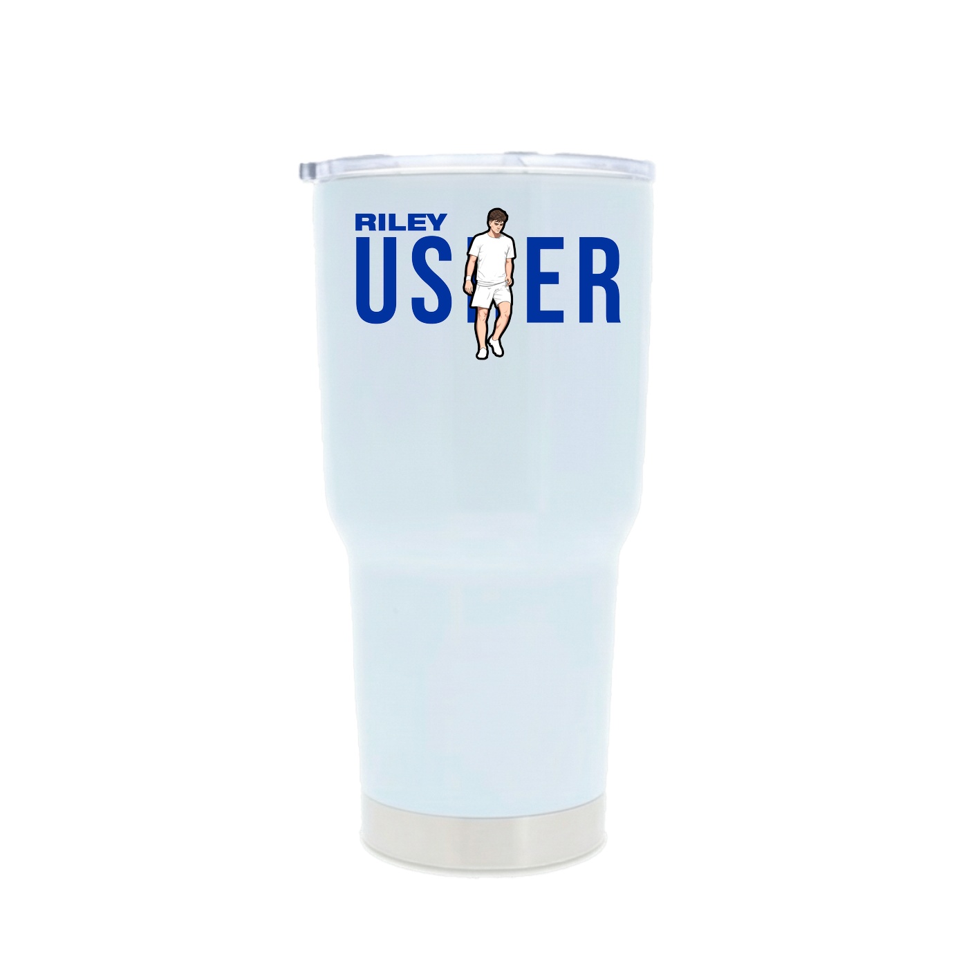 30oz Stainless Steel Tumbler — Player Name in White