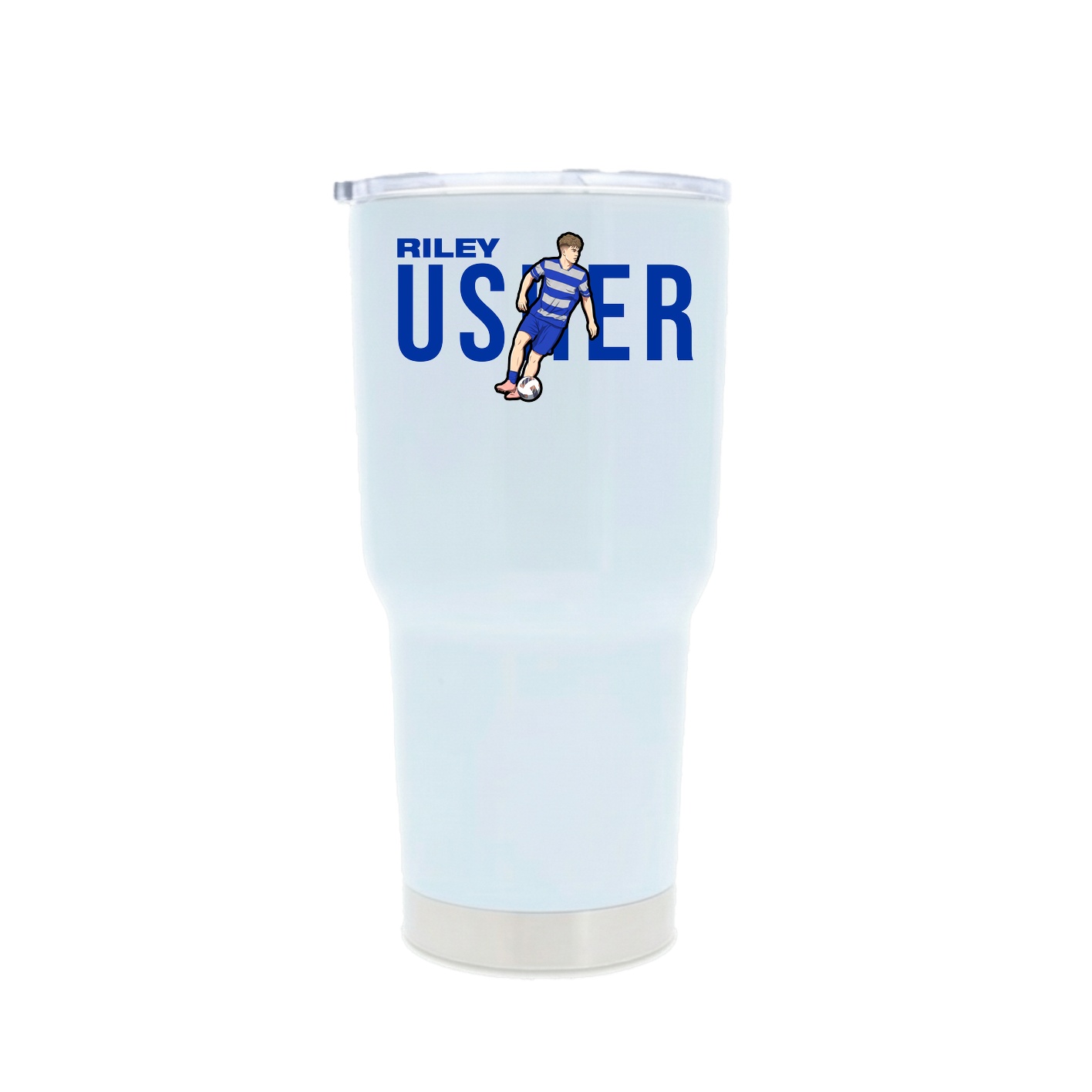 30oz Stainless Steel Tumbler — Player Name in White