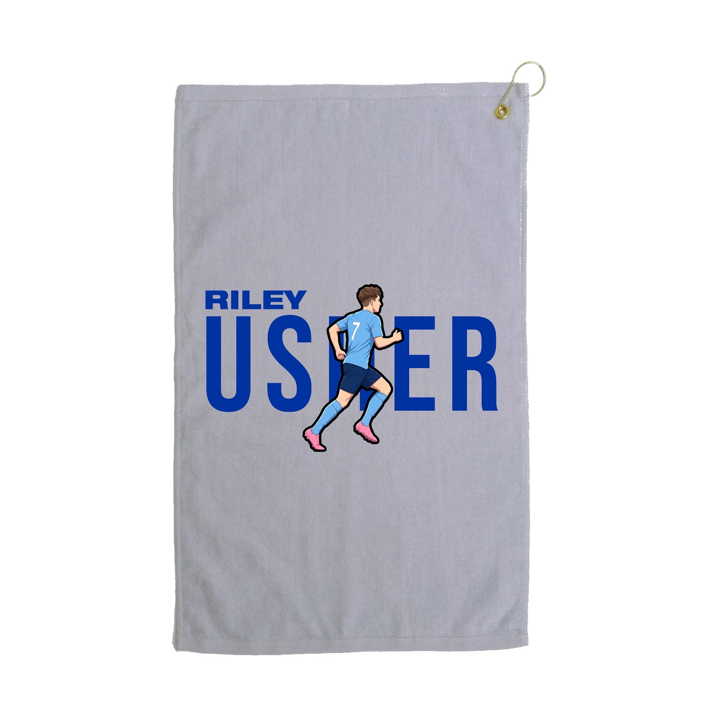 Golf Towel — Player Name in Grey