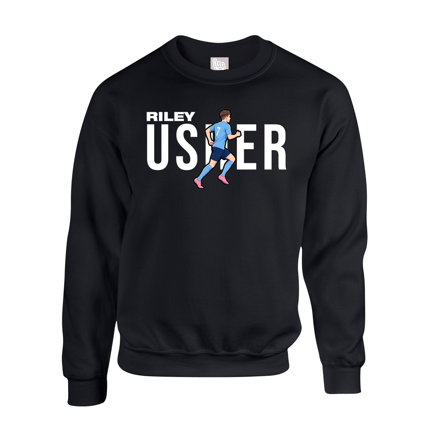 Fleece Crew — Player Name in Black