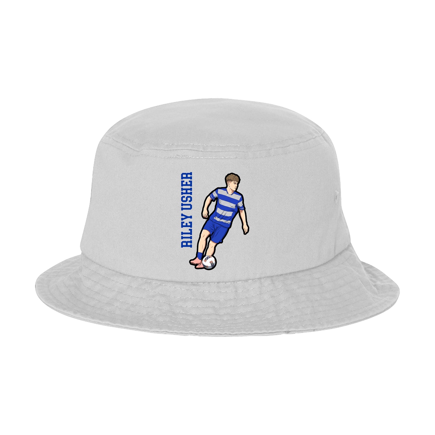 Bucket Cap — Name Vertical in White