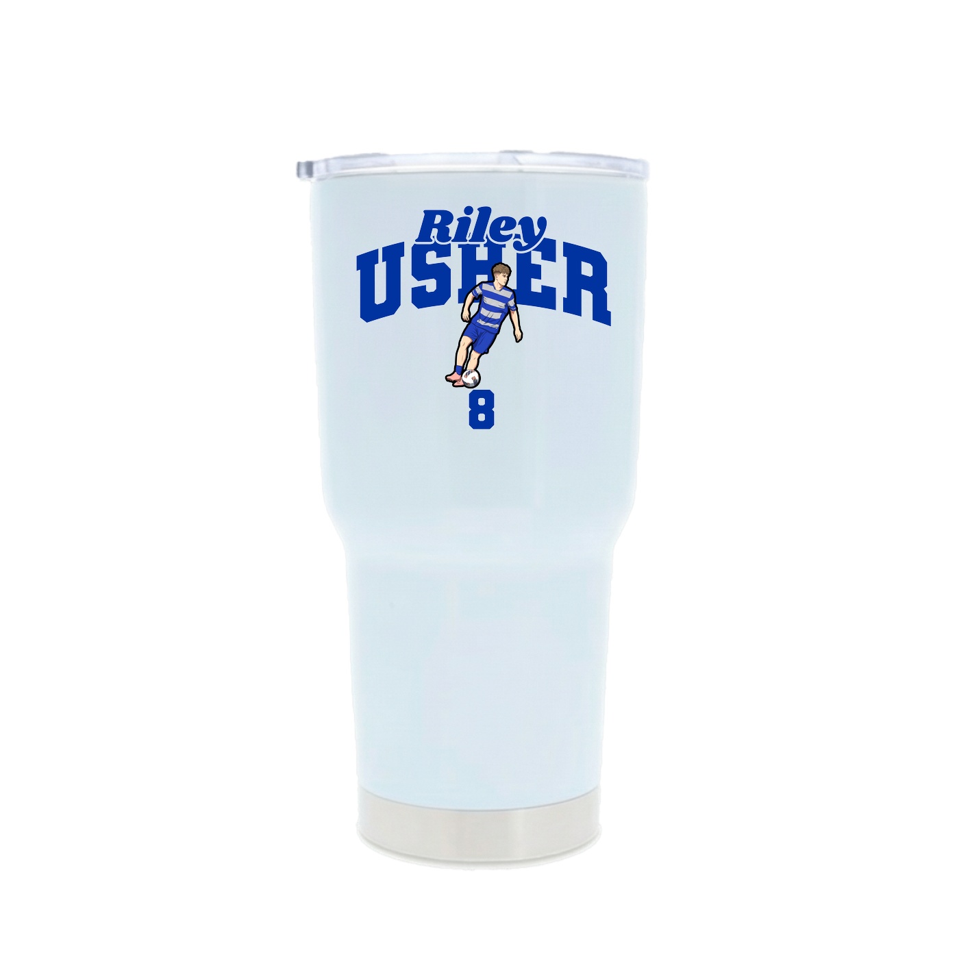 30oz Stainless Steel Tumbler — Signature Arch in White